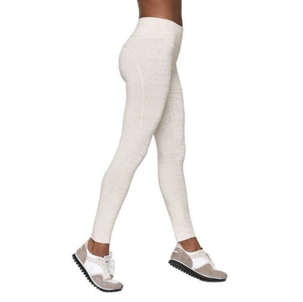 OUTDOOR VOICES Warmup Legging 7/8 Crop Length Pocket Heather Cream Tan‎ Medium